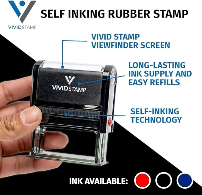 Basic Closed Self Inking Rubber Stamp - Image 2