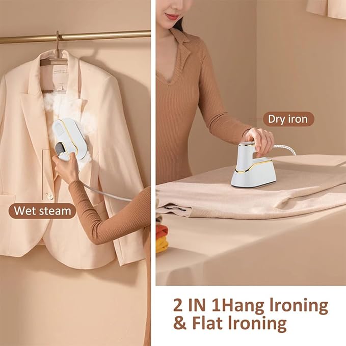 Steamer Iron, 3-speed Adjustment Electric Ironing Machine 180° Rotatable Wet & - Image 8