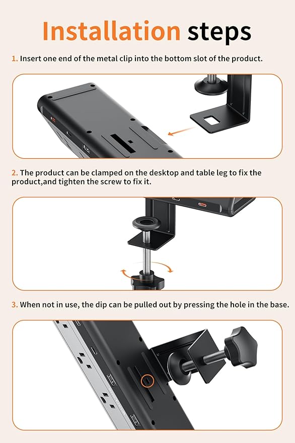 6.5 FT Desk Clamp Power Strip - Image 8