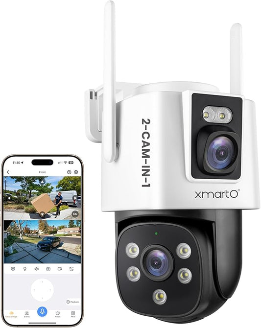 xmartO 6MP 2-in-1 WiFi 6 Home Security Camera by xmartO