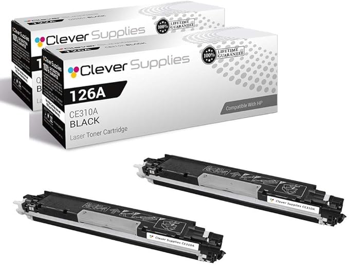 CS Replacement Compatible with HP TOPSHOT LaserJet Pro M275NW CE310A Black 126A by CleverSupplies