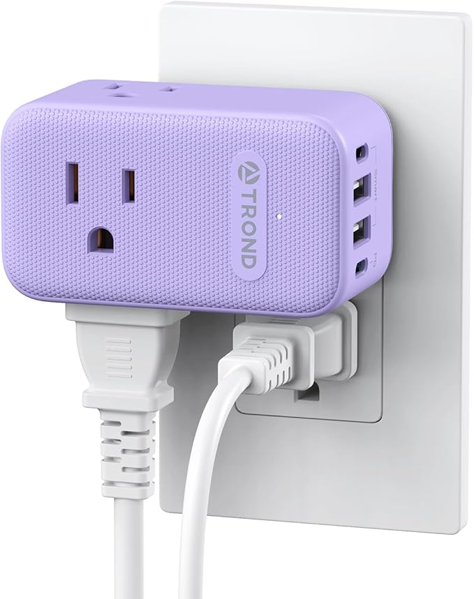 TROND Multi Plug Wall Outlet, 3 AC Outlet Extender by TRONDOfficial