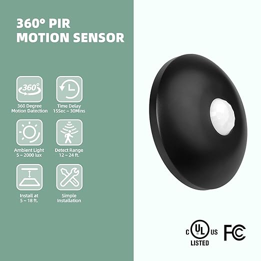 ECOELER Ceiling Mount Motion Sensor, 360 Degree Occupancy Sensor Switch - Image 2