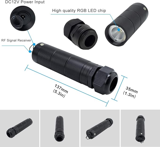AZIMOM Bluetooth/RF Control 6W Car Use Sound Activated Fiber Optic Light Box - Image 2