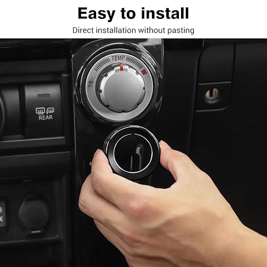 JeCar Air Conditioner Button Trim Cover Aluminum Alloy Knob Cover Fit - Image 3