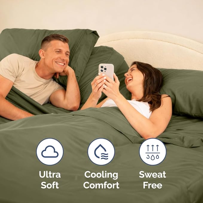 Split Head King Sheet Set – 4 Piece Flex Split Top King Sheets - Image 6