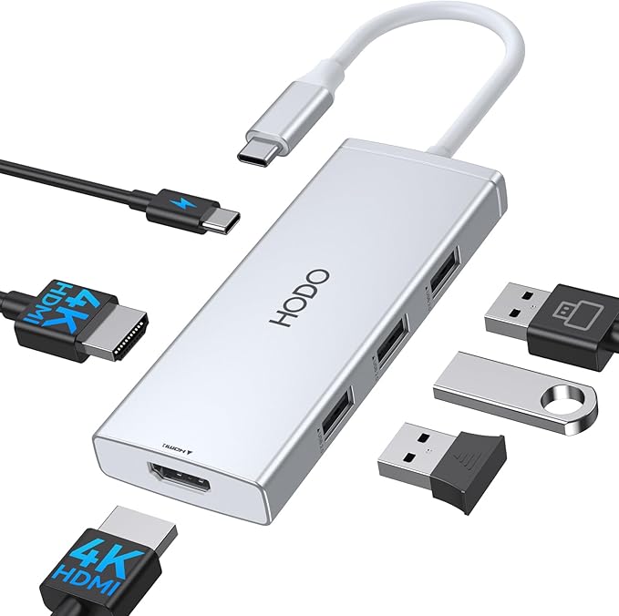 HODO USB C to Dual HDMI Adapter Docking Station Dual 4K 60Hz Monitor, USB C Hub by HODO