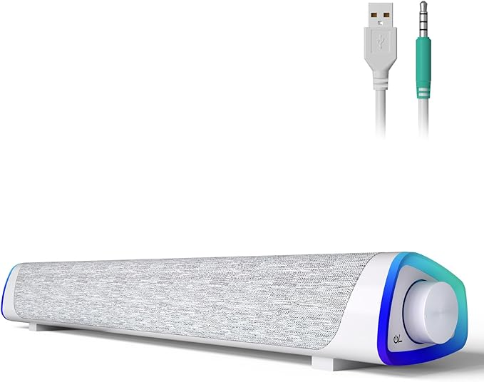SOULION R30 Computer Speakers, USB Powered 3.5mm AUX Small PC Speaker, Colorful by SOULION