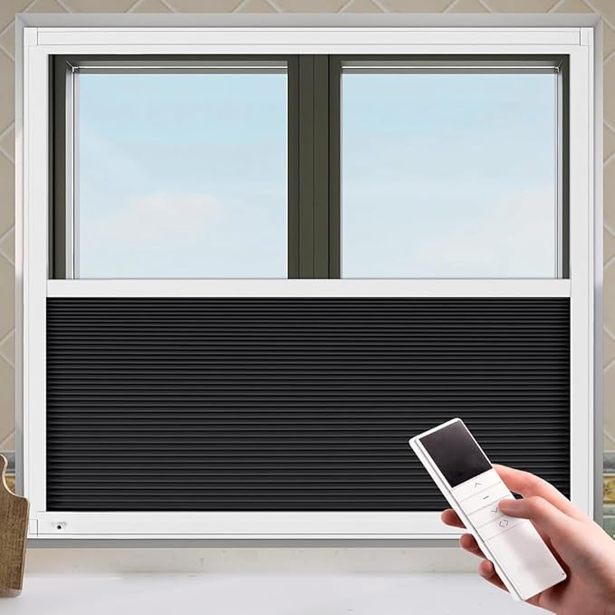 LEXEN Smart Bottom Up Honeycomb Shades WiFi Enabled Motorized Cellular Blinds by Unknown
