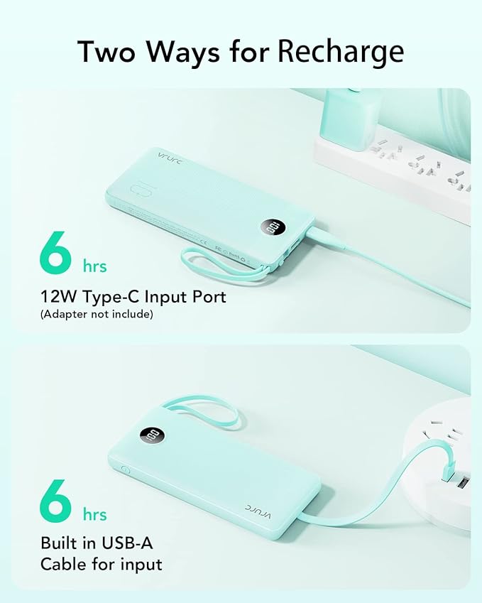 VRURC Portable Charger for iPhone, 22.5W Fast Charging Power Bank 10000mAh - Image 6