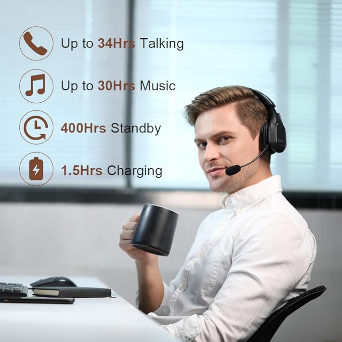 COMEXION Trucker Bluetooth Headset V5.0, Wireless Headset - Image 5