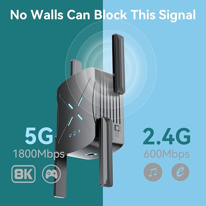 2026 WiFi Extender Signal Booster, 10X Faster WiFi 6 Extender, 18899 sq.ft. - Image 3
