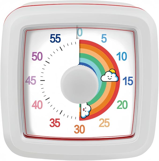 Visual Timer for Kids Adults, 60-Minute Countdown Timer for Classroom, Pomodoro by Unknown