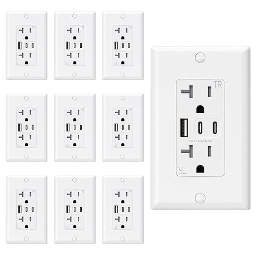 ELEGRP USB Outlets, 20 Amp Wall Outlet by ELEGRP%7CELEGROUP