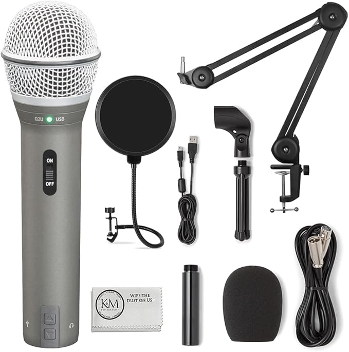 SAMSON Q2U Recording & Podcasting Pack | Gray Bundled by Samson
