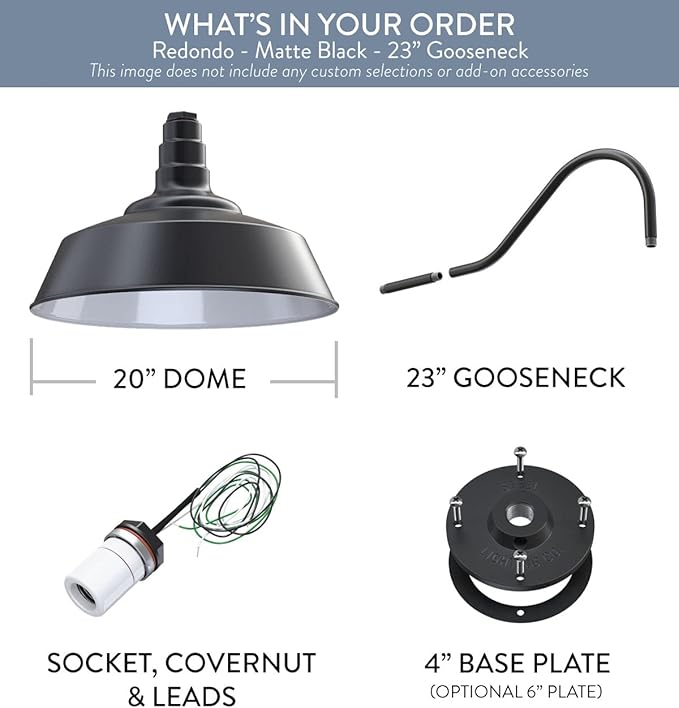 Steel Lighting Co. Large Outdoor Barn Light | Gooseneck Light Fixture | Made in - Image 8