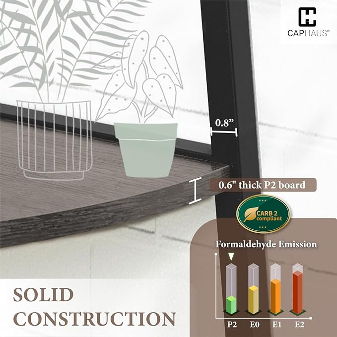 CAPHAUS Tall Corner Shelf Stand, 4-Tier Display Shelves, Ladder Corner Wood - Image 3