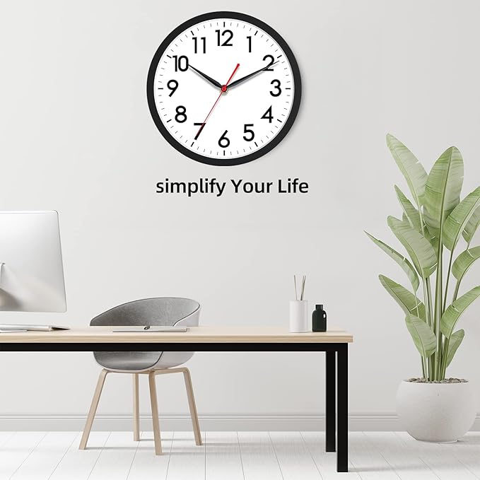 AKCISOT 12 Inch Wall Clock Silent Non-Ticking Modern Wall Clocks Battery - Image 8
