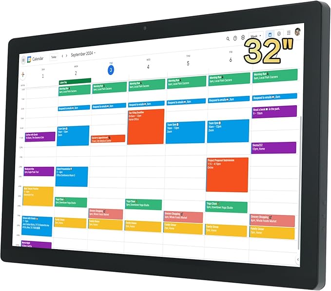 WOGO 32 inch Digital Calendar & Chore Chart, Touchscreen Interactive Monitor by WOGO