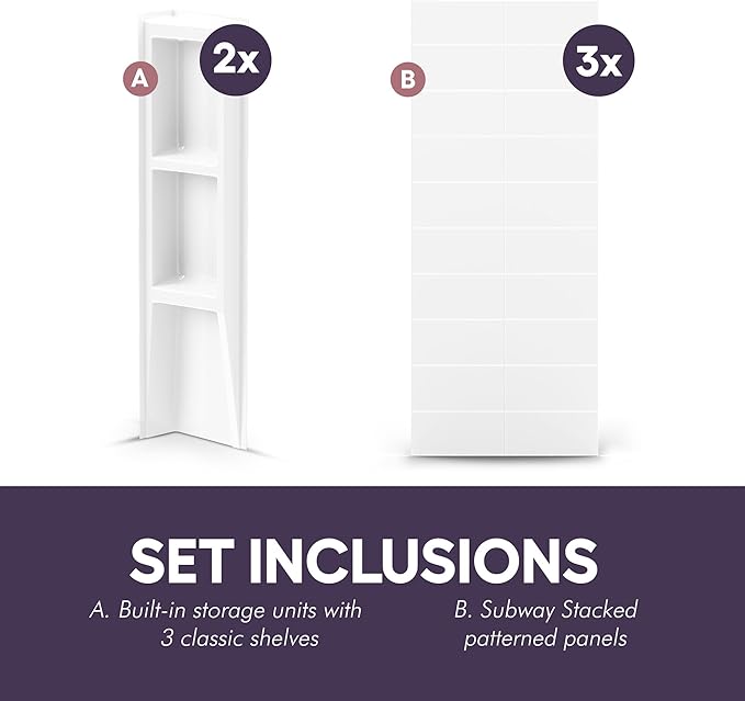 White Acrylic Tub Wall Surround 32"x 60"x 58" - Image 5
