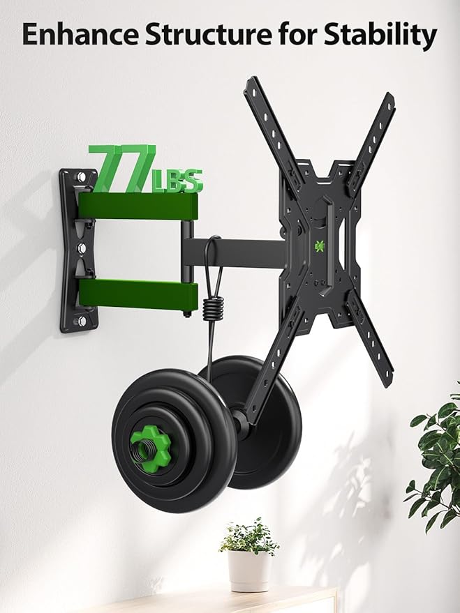USX MOUNT UL Listed Full Motion TV Mount, Swivel Articulating Tilt TV Wall Mount - Image 5