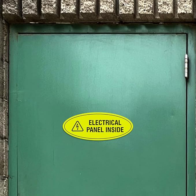 Signs ByLITA Oval Electrical Panel Inside Sign - Image 6