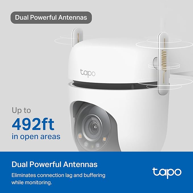 TP-Link Tapo 2K QHD Outdoor Pan/Tilt Wi-Fi Security Camera, 360° View, Motion - Image 10