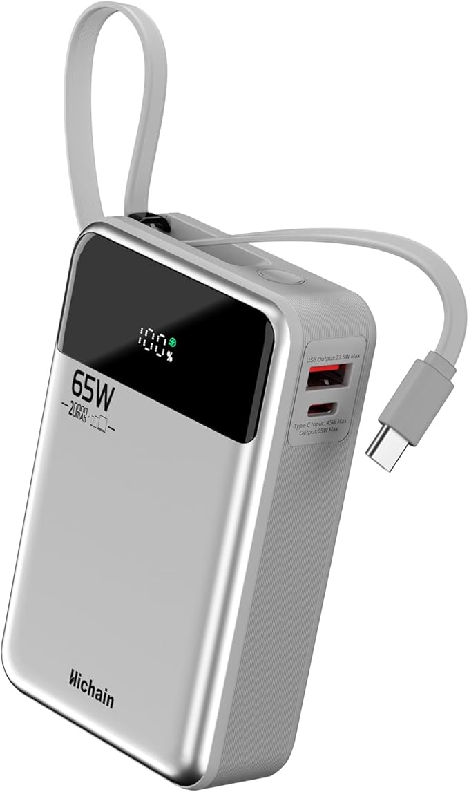Hichain Laptop Power Bank 65W 20000mAh Portable Charger by Hichainmakeyourlifebetter