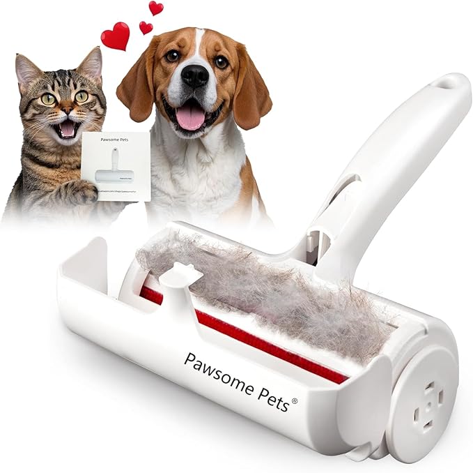 Pawsome Pets Pet Hair Remover Gift Set Reusable Lint Roller Cat and Dog Hair by PawsomePets