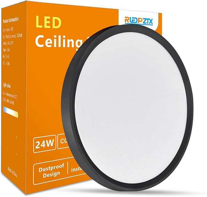 RLEDPZTX Led Flush Mount Ceiling Light, 16 Inch 32w 3480lm, 3000k/4000k/6000k by RLEDPZTX