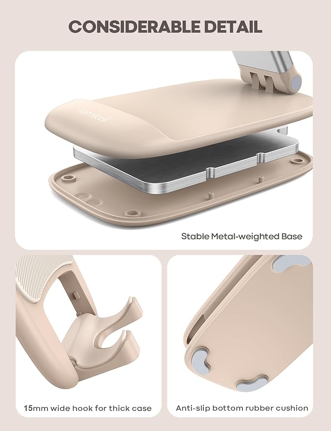 Lamicall Khaki Phone Holder for Desk - Image 6