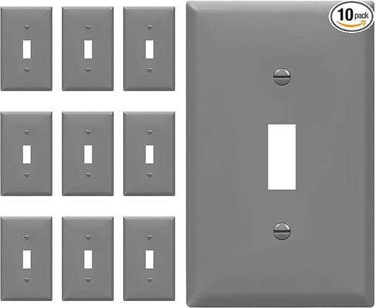ENERLITES Toggle Light Switch Wall Plate Cover, Gloss Finish, Size 1-Gang 4.50" by Enerlites