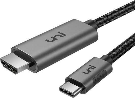 uni USB C to HDMI Cable 10ft 4K@60Hz, Sturdy Aluminum USB Type-C to HDMI Cord by uni