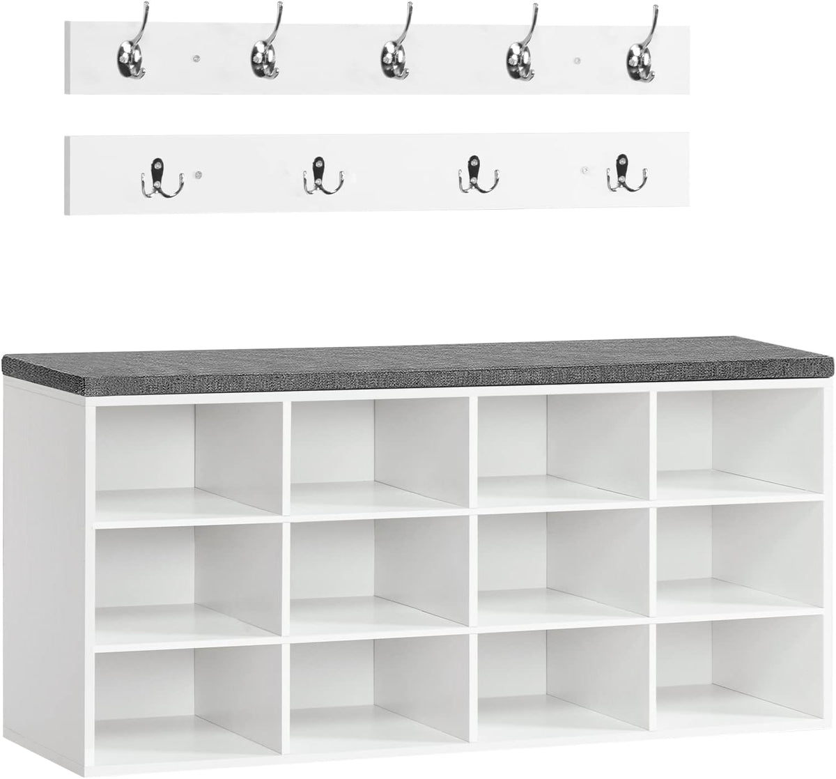 hoobro shoe storage bench with cushion, 39.4" l, main product view