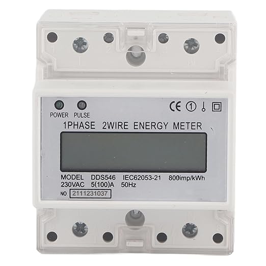 ANKROYU DDS546 Single Phase Energy Meter, Rail Digital Electric Consumption by ANKROYU