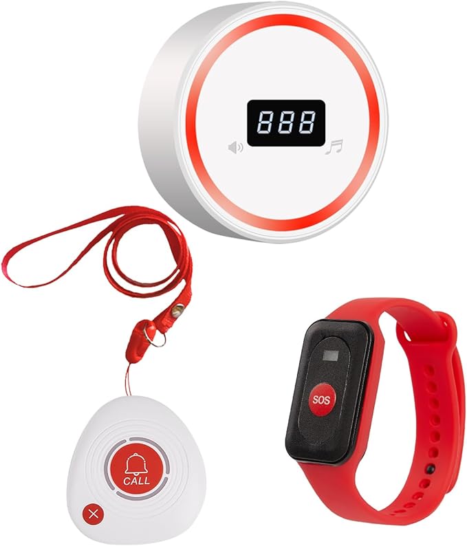 Wireless Caregiver Pager Call Button Emergency Calling System 328 Feet 1 Call by WNKRUN
