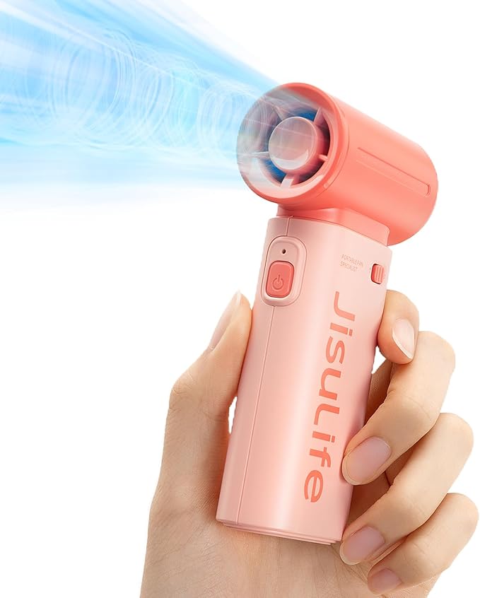 JISULIFE Portable Handheld Fan Life9, Turbo Power High Speed Air, 5 Gear Wind by LivechillStaycool