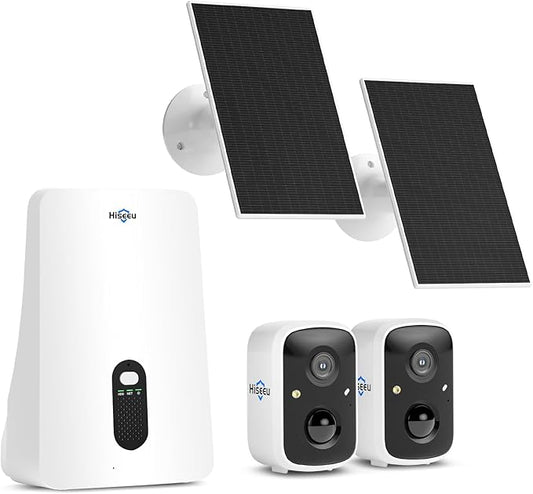 Hiseeu Security Cameras Wireless Outdoor, 2 Cam-Kit, Expandable to 10CH by Hiseeu