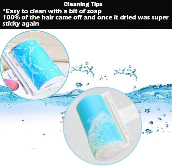 Lint Roller 5 Pack, Reusable Washable Lint Roller Sticky Gel Lint Remover Pet - Image 3