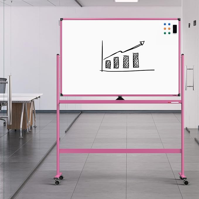 Rolling Whiteboard, 48x32 Inches Dry Erase Board - Image 9