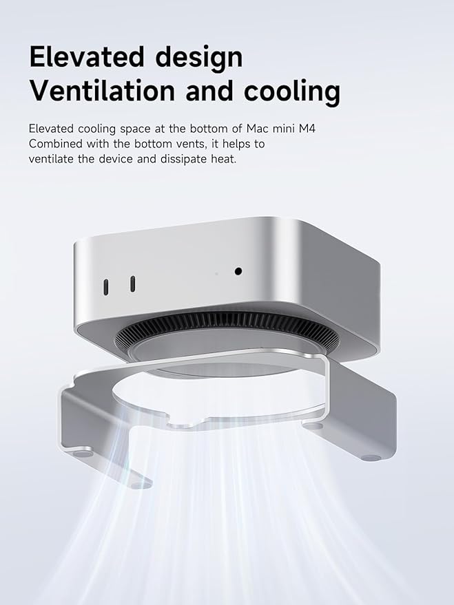 Hagibis Mac mini M4 Stand Aluminum Alloy Mount - Image 3