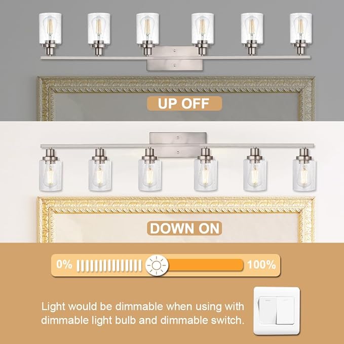 WINSHEN 6-Lights Bathroom Vanity Light Fixtures - Image 5