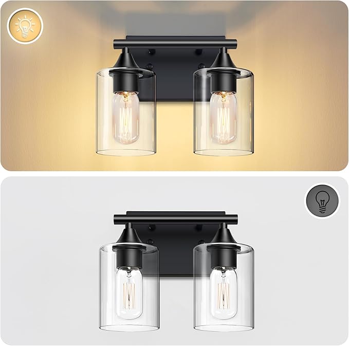 XPEHK Vanity Lighting Fixtures, 2-Light Bathroom Lights Over Mirror, Modern - Image 7
