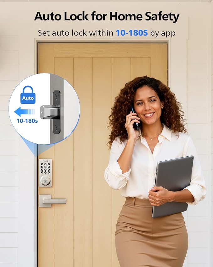 Philips Wi-Fi Smart Door Lock, Keyless Entry Door Lock - Image 8