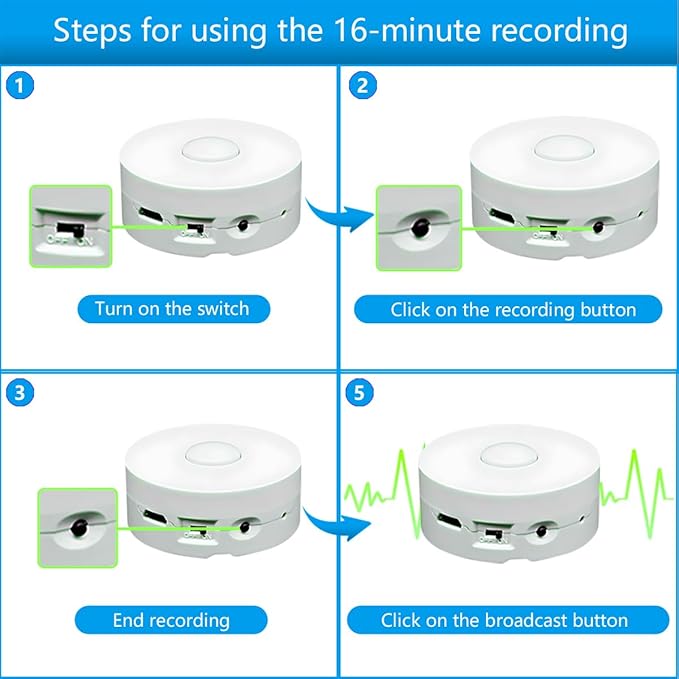 JRGKJCP 16 Minutes Voice Recorder, Record Custom Message - Image 6