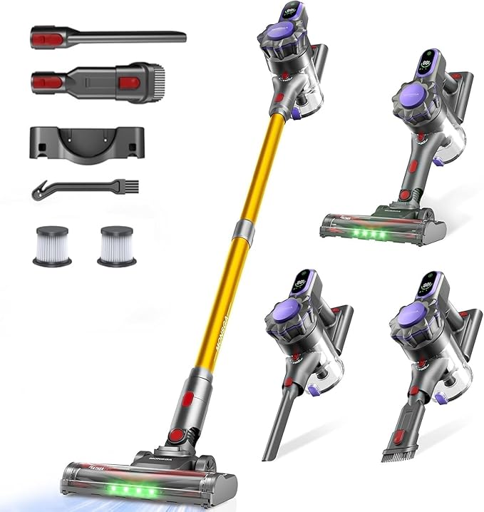 MONSGA Cordless Vacuum Cleaner, 45KPa 400W Stick Vacuum by MONSGA