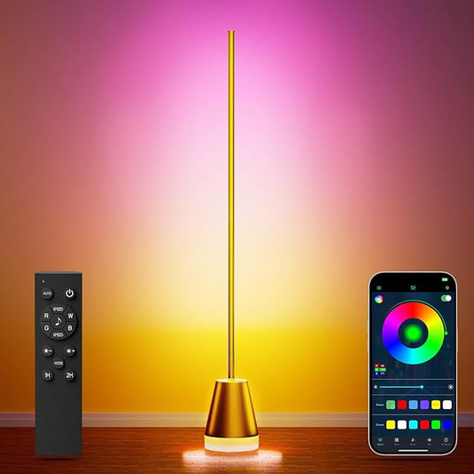 Keepsmile Smart RGB LED Corner Floor Lamp, 172 LEDs Bright Standing Lamps by KEEPSMILE