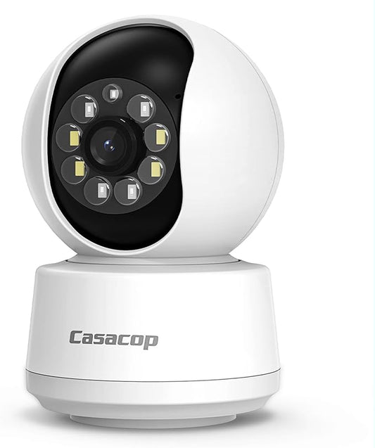Smart Security Camera, 1080p Home Security Camera, Pan & Tilt 2.4Ghz Indoor IP by CASACOP