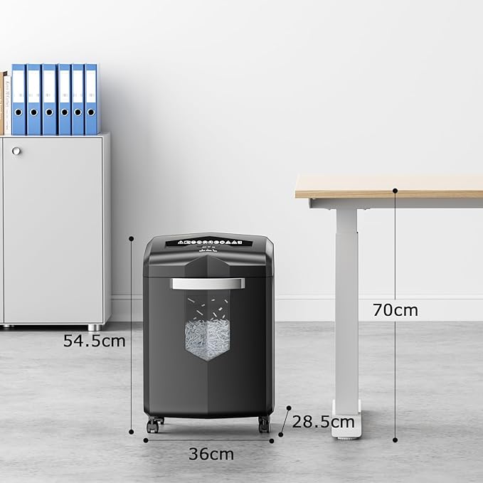 Bonsaii Heavy Duty 18-Sheet Cross-Cut Paper Shredder 60-Minute Runtime 6-Gallon - Image 8