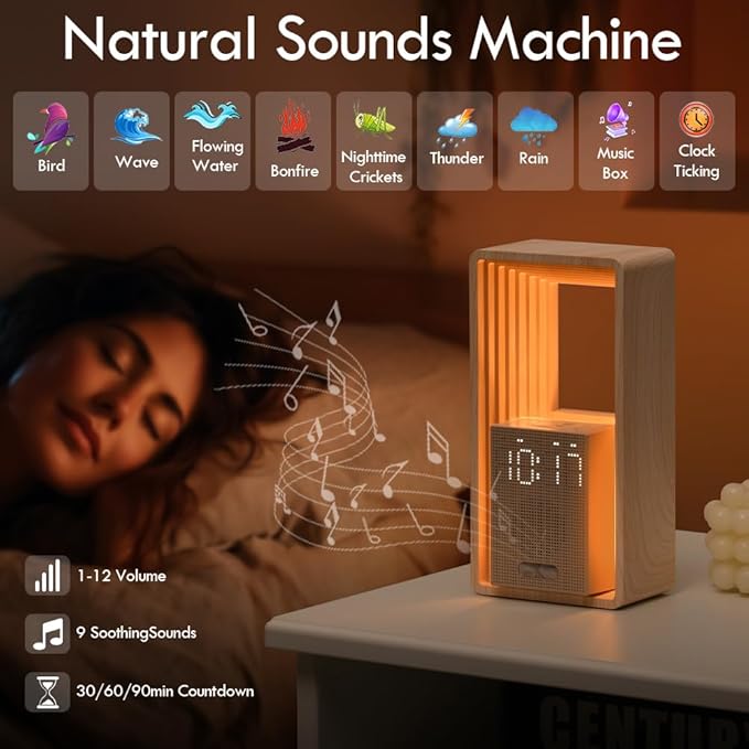 WILIT Digital Alarm Clock, Sunrise Alarm Clock - Image 5